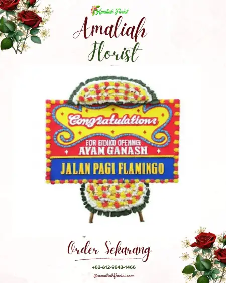 Sewa Papan Bunga Cikelat